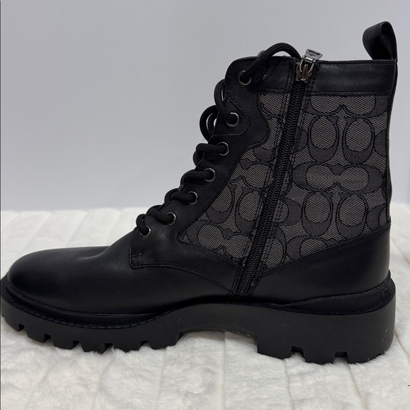 Coach Men’s CitySole Lace-Up Boot Signature Jacquard Black Size 11D NWOT - Picture 7 of 15